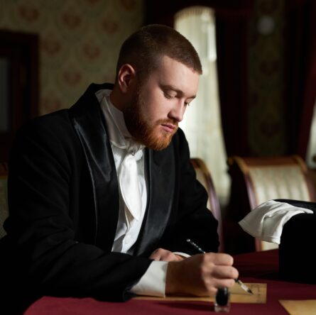 Gentleman Writing Letter