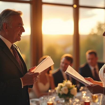 découvrez comment rédiger un discours de mariage inoubliable pour votre père et votre belle-mère, en alliant émotions sincères et touches d’humour pour un moment unique et touchant.