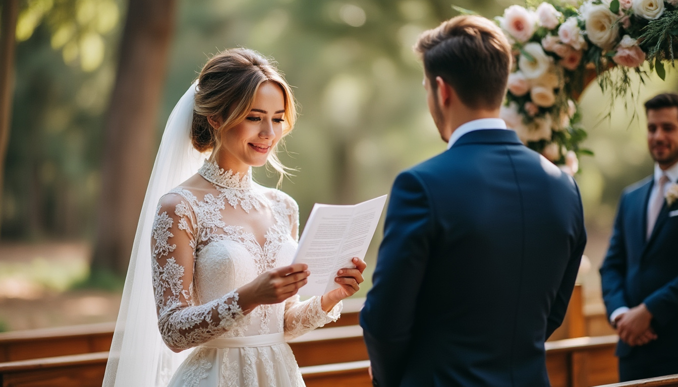 découvrez pourquoi il est essentiel d'écrire un texte pour son mari le jour du mariage. exprimez vos sentiments avec des mots touchants et rendez ce moment unique et inoubliable.