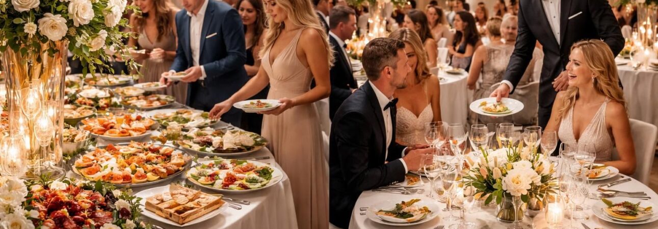 découvrez les avantages et inconvénients du buffet et du dîner servi pour votre repas de mariage afin de choisir l'option qui conviendra le mieux à vos invités et à votre budget.