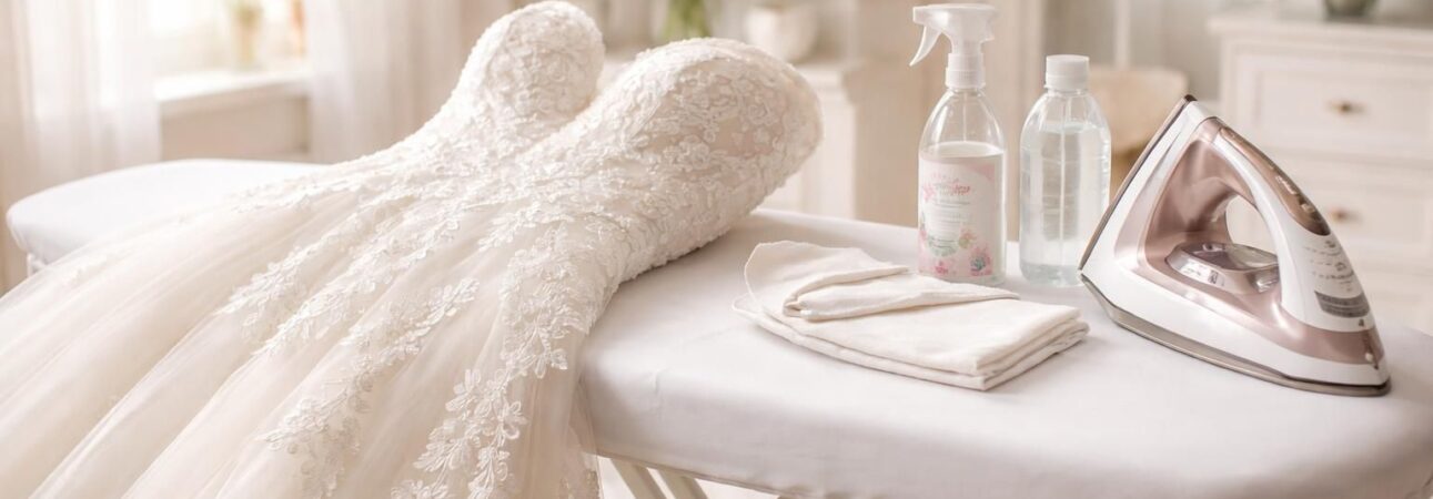 découvrez comment repasser une robe de mariée en toute sécurité avec les produits adaptés pour préserver la délicatesse du tissu et éliminer les plis efficacement.
