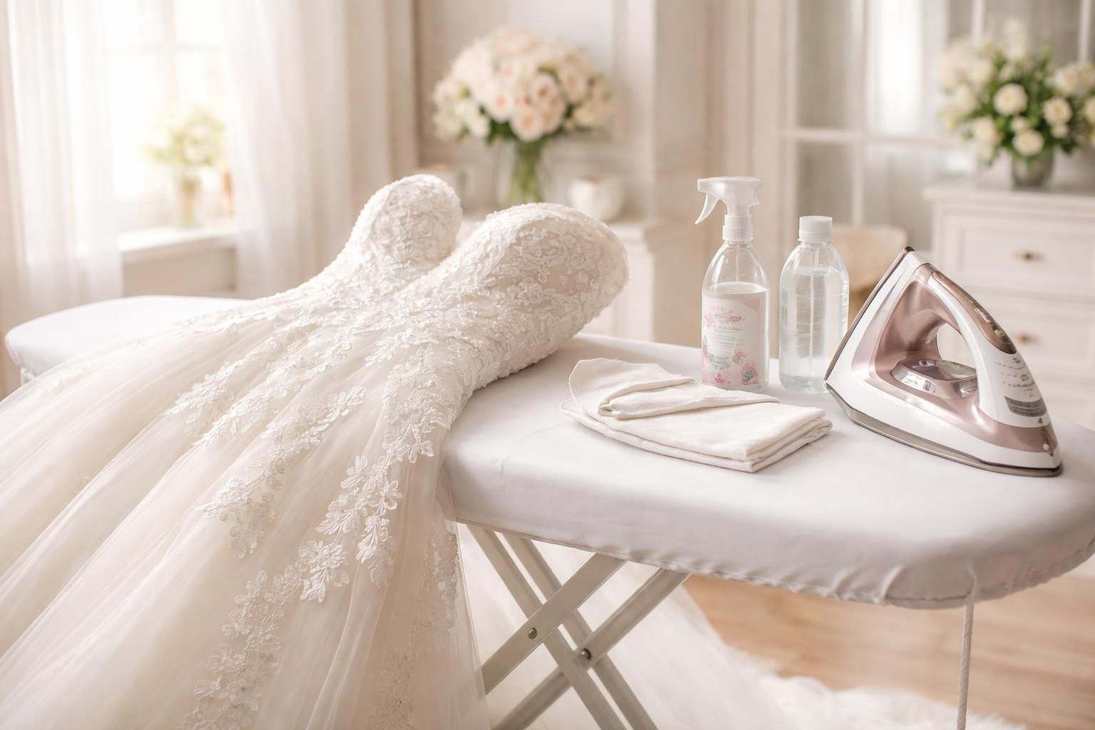 découvrez comment repasser une robe de mariée en toute sécurité avec les produits adaptés pour préserver la délicatesse du tissu et éliminer les plis efficacement.