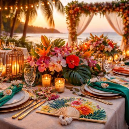 découvrez les accessoires indispensables pour réussir votre mariage sur un thème exotique et créer une ambiance unique et mémorable.