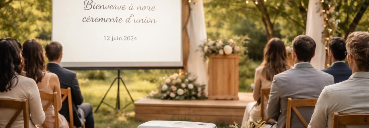 découvrez comment utiliser un mini vidéoprojecteur acer pour projeter facilement des textes lisibles lors de votre cérémonie laïque, assurant une ambiance intime et personnalisée.