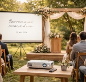 découvrez comment utiliser un mini vidéoprojecteur acer pour projeter facilement des textes lisibles lors de votre cérémonie laïque, assurant une ambiance intime et personnalisée.