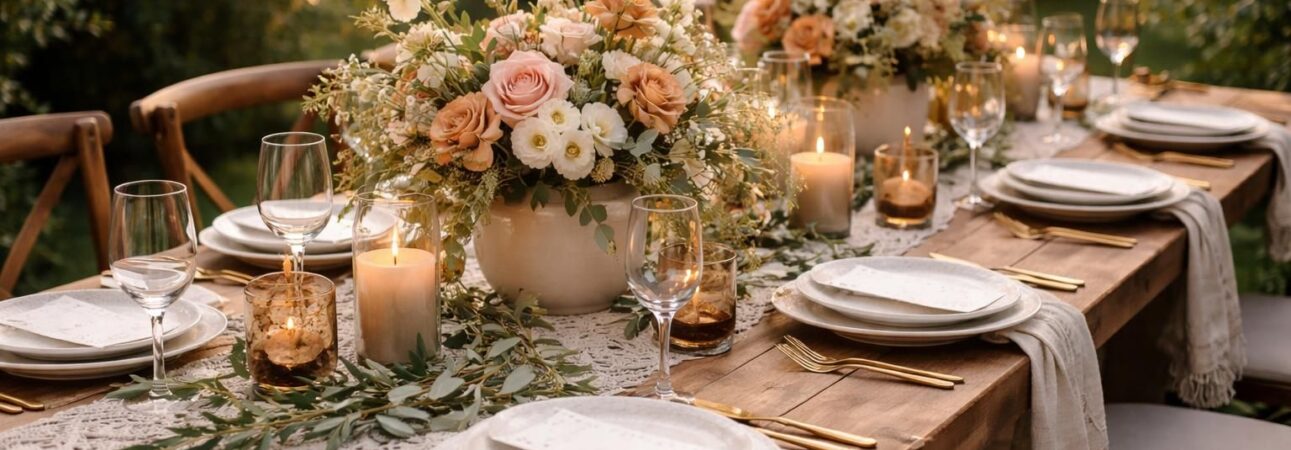 découvrez nos conseils pour harmoniser parfaitement les couleurs sur votre table de mariage bohème chic et créer une ambiance élégante et naturelle.