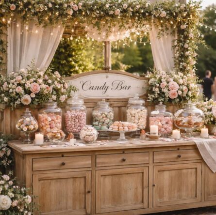 découvrez comment intégrer un meuble « candy bar » pour sublimer votre mariage à thème et offrir à vos invités une expérience gourmande et originale.