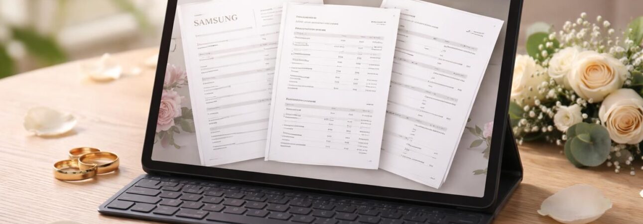 découvrez comment stocker facilement vos contrats et devis de mariage directement sur une tablette samsung galaxy, pour une organisation pratique et sécurisée de votre grand jour.