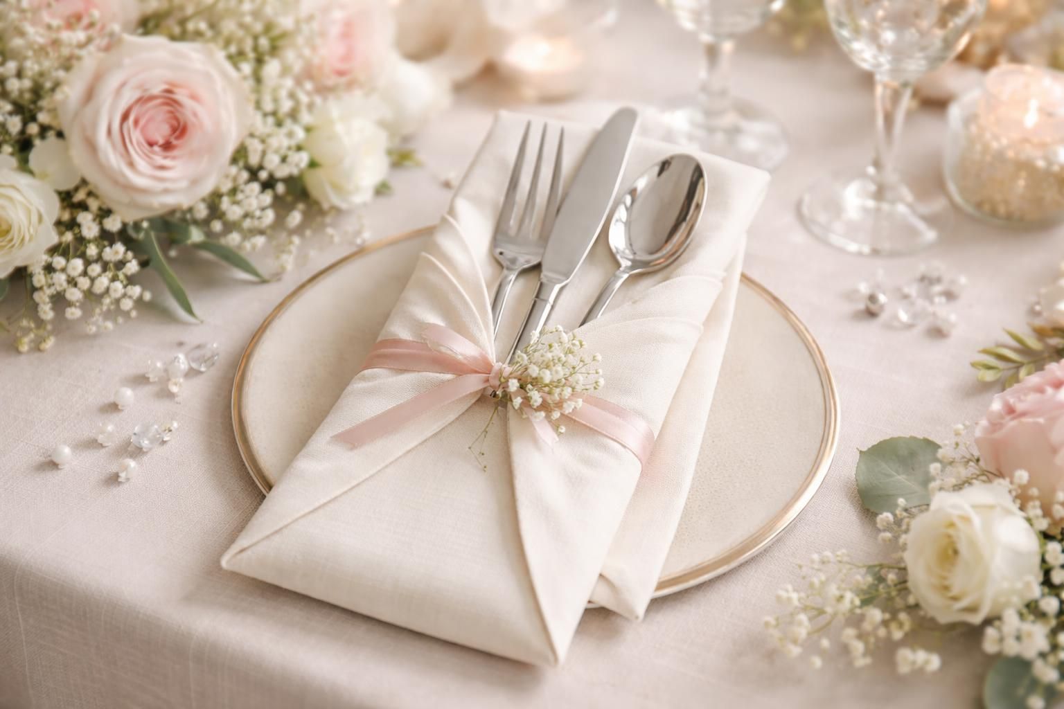 découvrez le guide ultime pour réaliser un pliage de serviette avec range-couverts élégant, parfait pour sublimer la décoration de votre mariage et impressionner vos invités.