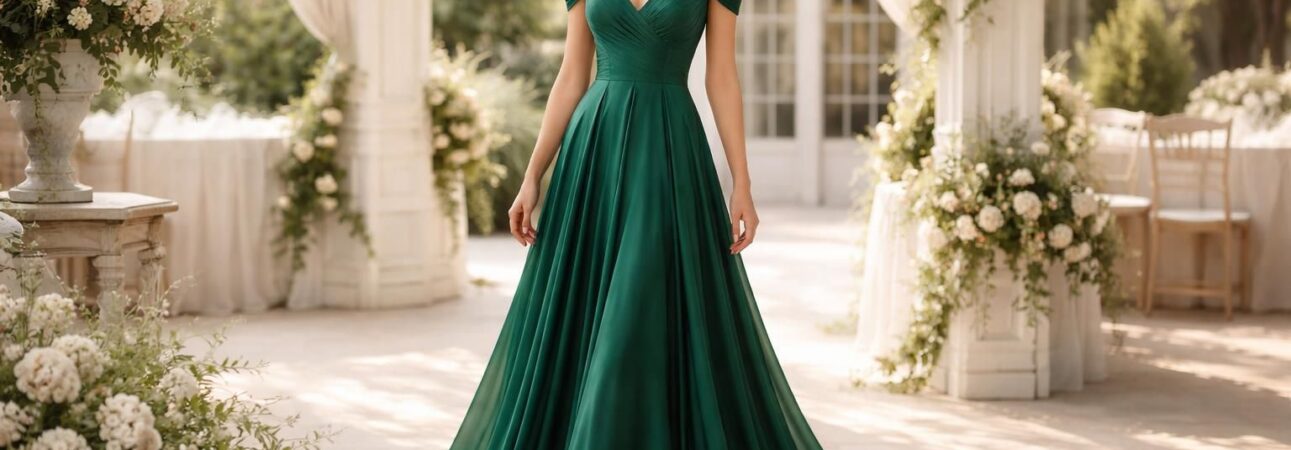 découvrez notre robe demoiselle d'honneur vert émeraude, parfaite pour un mariage élégant et raffiné. style chic et confort assuré pour un jour inoubliable.