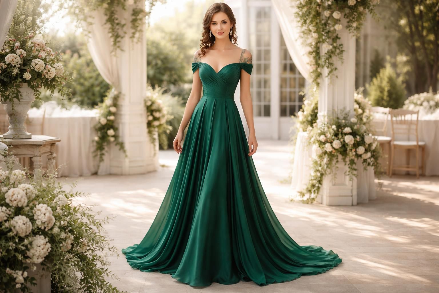 découvrez notre robe demoiselle d'honneur vert émeraude, parfaite pour un mariage élégant et raffiné. style chic et confort assuré pour un jour inoubliable.