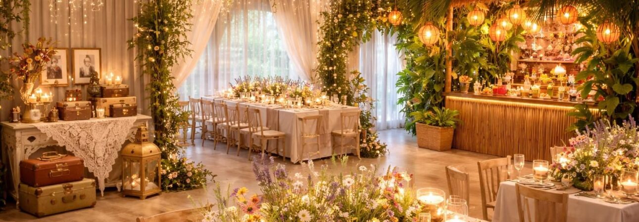 découvrez des thèmes originaux pour décorer votre salle de mariage et créer une ambiance unique et mémorable pour votre grand jour.