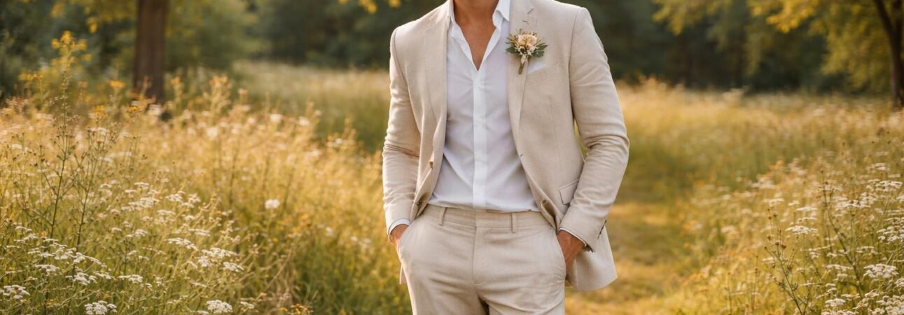 découvrez notre sélection de vêtements champêtres pour homme, idéals pour un mariage en plein air alliant confort et élégance rustique.