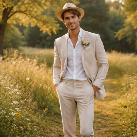 découvrez notre sélection de vêtements champêtres pour homme, idéals pour un mariage en plein air alliant confort et élégance rustique.
