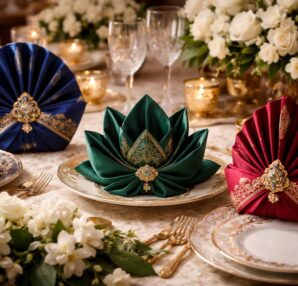découvrez des idées élégantes de pliage de serviettes orientales pour sublimer votre mariage de rêve avec une touche d'originalité et de raffinement.