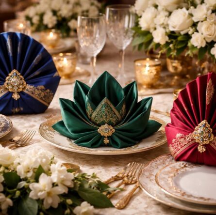 découvrez des idées élégantes de pliage de serviettes orientales pour sublimer votre mariage de rêve avec une touche d'originalité et de raffinement.