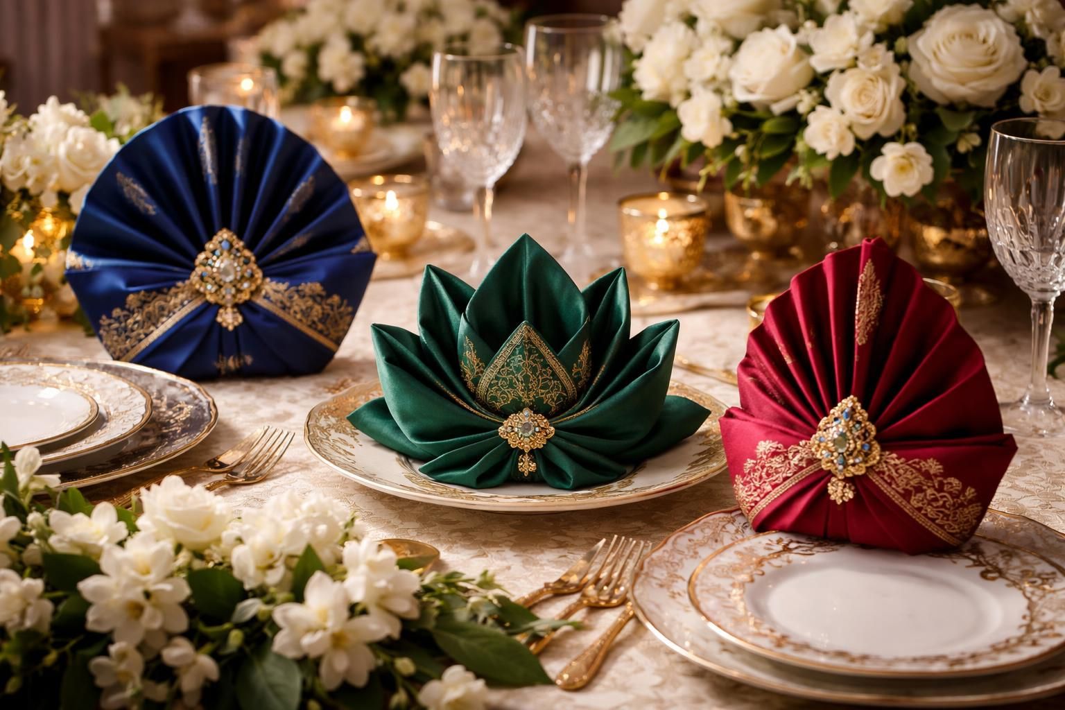 découvrez des idées élégantes de pliage de serviettes orientales pour sublimer votre mariage de rêve avec une touche d'originalité et de raffinement.
