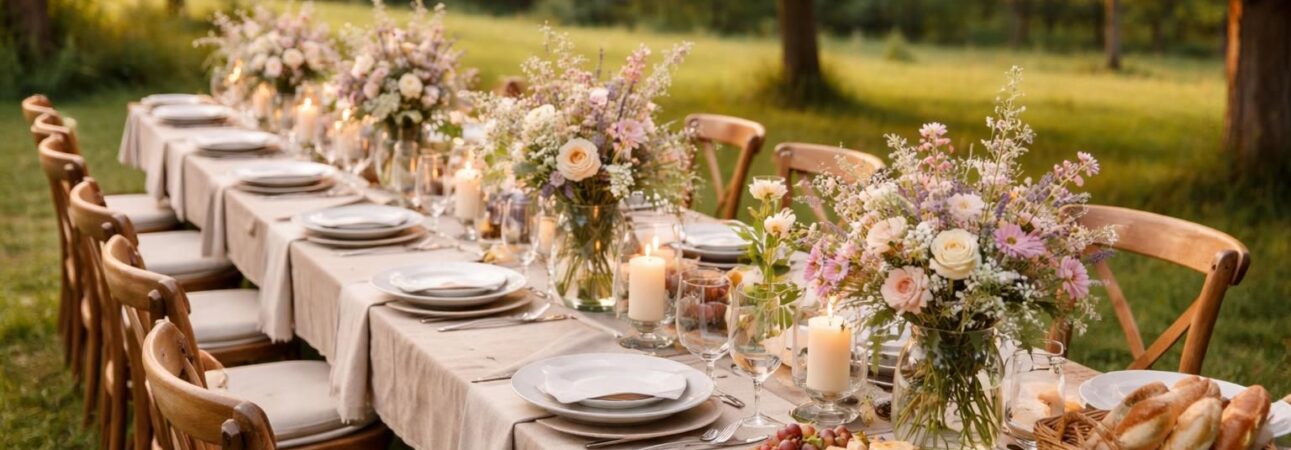 découvrez les indispensables pour un repas champêtre réussi et une décoration élégante, afin de créer un mariage parfait, alliant charme naturel et ambiance conviviale.