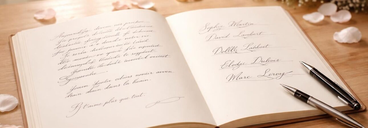 découvrez tout sur le registre de cérémonie laïque de mariage : son contenu essentiel et les signatures indispensables pour officialiser votre union.