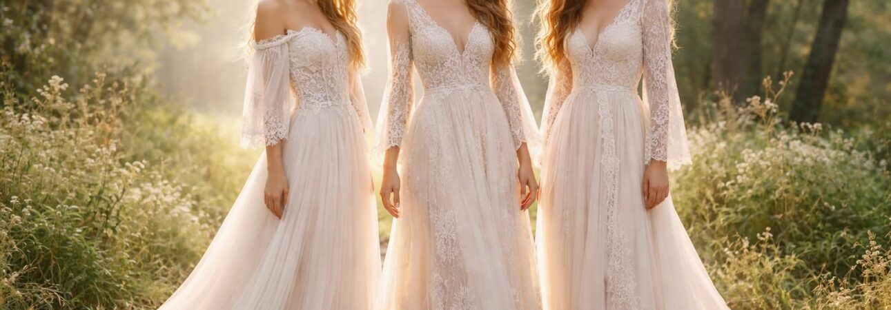 découvrez notre sélection de robes de mariée bohème, alliant élégance et liberté pour un style unique et enchanteur le jour de votre mariage.