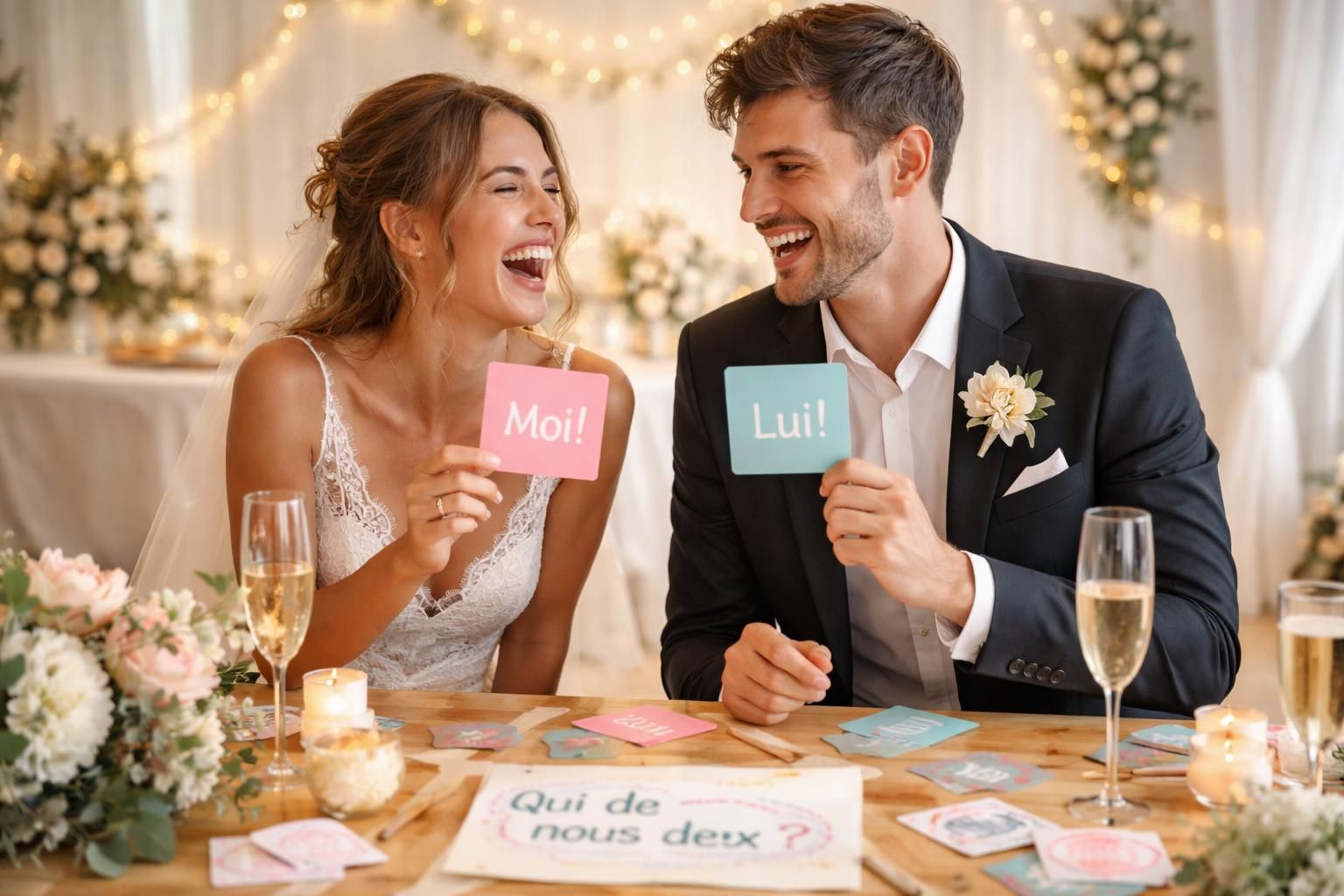 découvrez le test « qui de nous deux » spécial mariage et partagez un moment ludique et complice en couple. amusez-vous tout en apprenant à mieux vous connaître avant le grand jour !