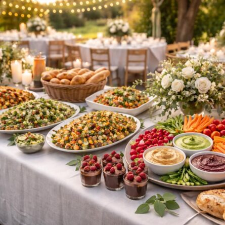 découvrez nos options de repas froids pour 50 personnes, spécialement conçues pour un mariage. choisissez parmi des menus végétariens et véganes savoureux, adaptés à tous vos invités.