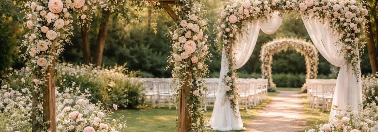découvrez tout ce qu'il faut savoir sur la location d’arches de fleurs pour sublimer votre mariage : conseils, choix, et astuces pour un décor floral parfait.
