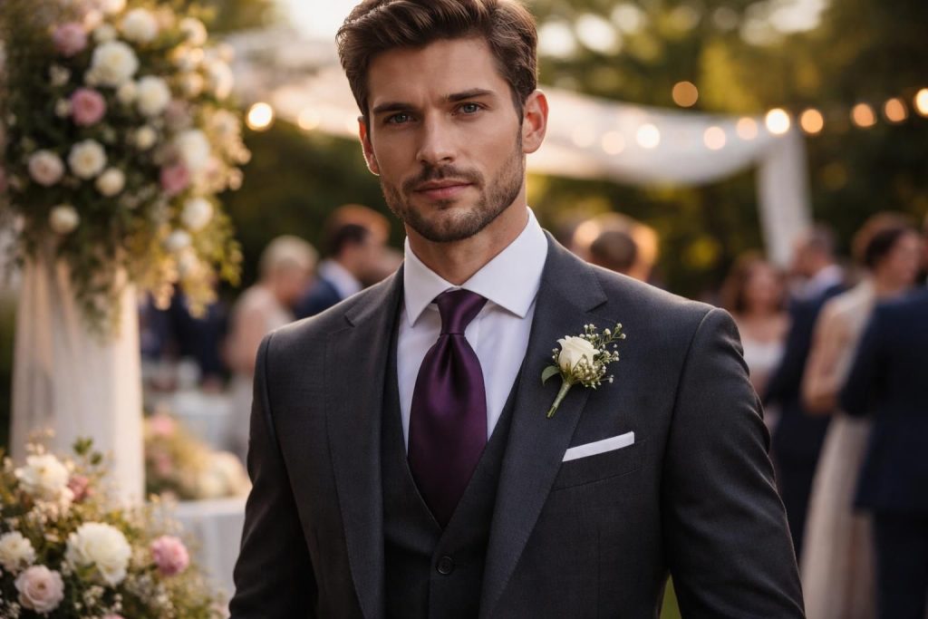 découvrez comment accessoiriser votre tenue de mariage avec des cravates larges pour un style élégant et inoubliable.