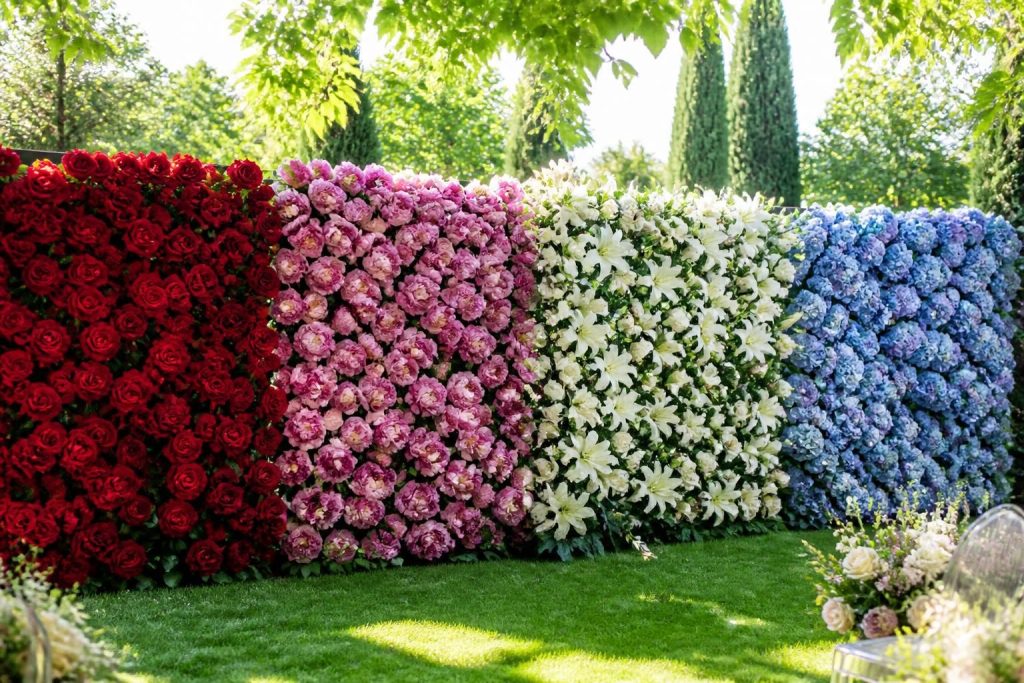découvrez comment les murs de fleurs peuvent sublimer votre mariage et la signification symbolique derrière chaque choix floral pour un décor romantique et chargé d'émotion.