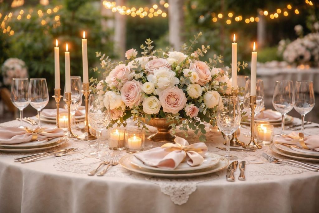 découvrez des idées élégantes et romantiques de thèmes de table pour sublimer votre mariage avec style et raffinement.