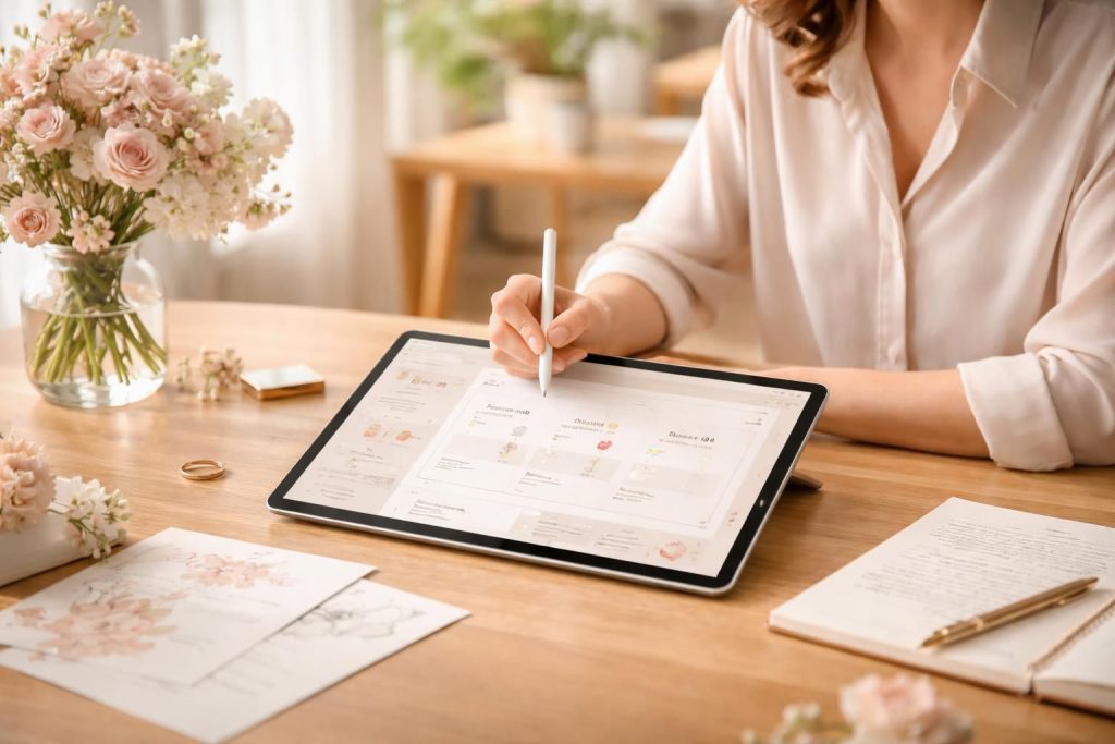 découvrez comment préparer facilement le déroulé de votre cérémonie de mariage grâce à une tablette tactile microsoft pour une organisation fluide et moderne.