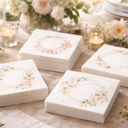 découvrez nos serviettes papier personnalisées, idéales pour sublimer vos événements spéciaux avec une touche unique et élégante.