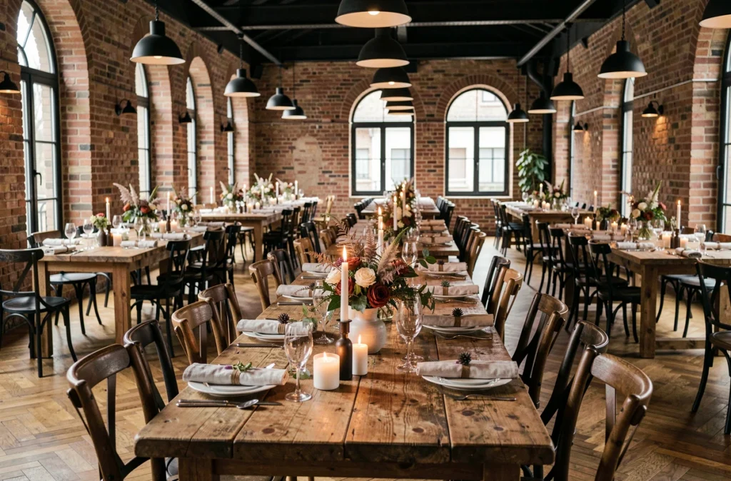 La Cantine d'Horace, salle de mariage au style industriel chic avec briques apparentes à Toulouse